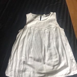 White flowy tank top
